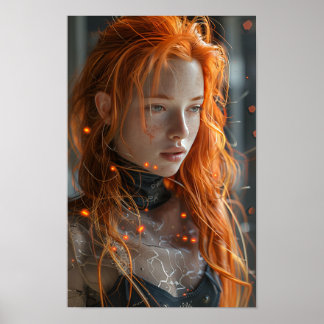 Medieval stridsåtgärd Pose Midjourney Mode Des Poster