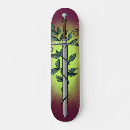 Medieval Sword & Vine  Mini Skateboard Bräda 18,5 Cm