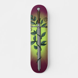 Medieval Sword & Vine Mini Skateboard Bräda 18,5 Cm
