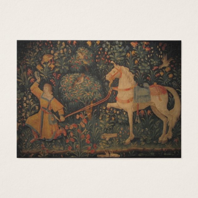 Medieval tapestry - i skogen visitkort (Framsidan)