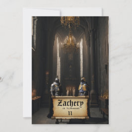 *~* Medieval Theme AP88 Castle 2 KNIGHTS Birthday Inbjudningar