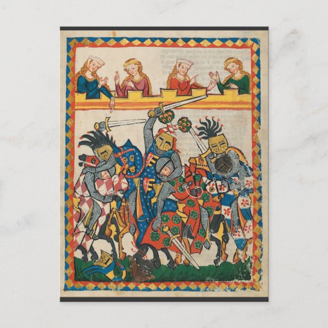 Medieval Tournament, 1400-talet Vykort (Framsida)