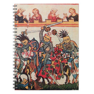 MEDIEVAL TOURNATION, FIGHTING KNIGHTS OCH DAMSEL ANTECKNINGSBOK