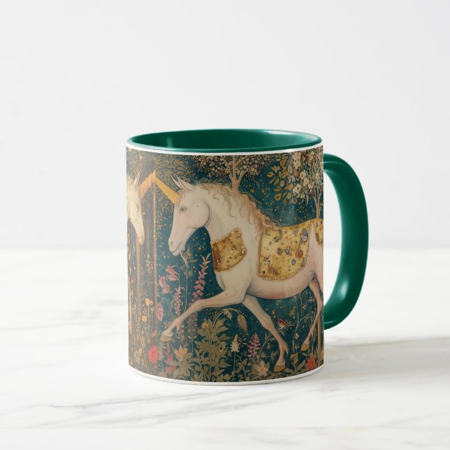 Medieval Treasure Unicorn Coffee/Tea Mugg (Framsida höger)