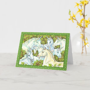 MEDIEVAL UNICORN HERD, HORSES, STALLION Fantasy Kort