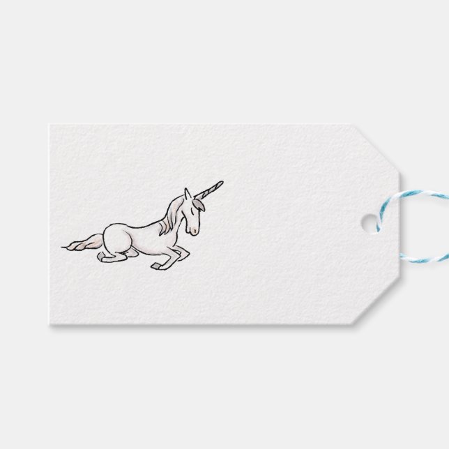 Medieval Unicorn och Millurs fleurs presentmärkre Presentetikett (Framsidan (Horisontell))