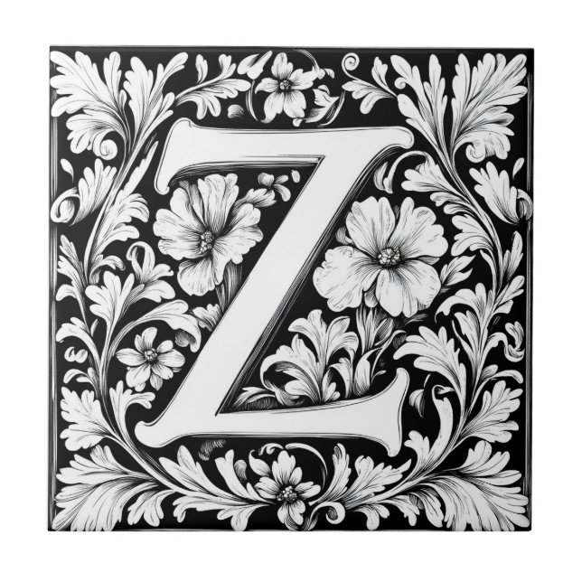 Medieval, upplyst Brev Z Kakelplatta (Framsidan)