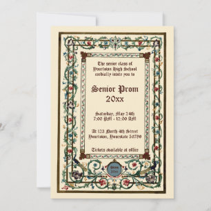 Medieval upplyst Prom Inbjudningar