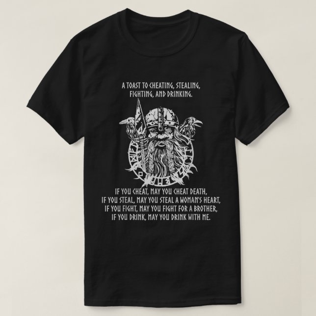 Medieval Viking Mythology - Norse Gud Odin- Nordic T Shirt (Design framsida)