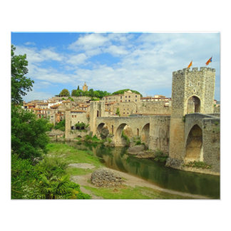 Medieval Village Besalú Spanien Fototryck
