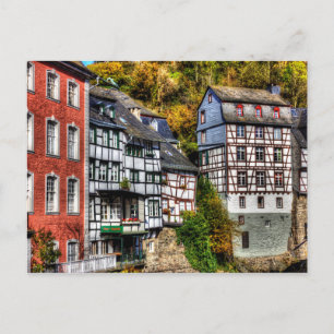 Medieval Village Monschau i Tysklanda Vykort