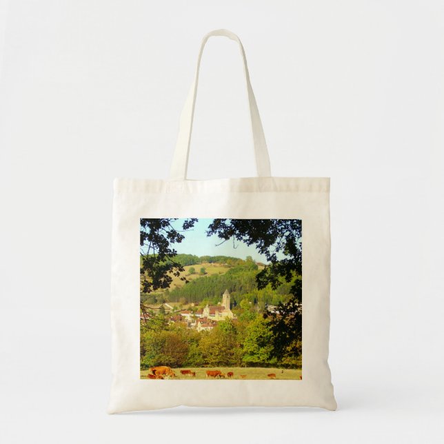 Medieval Village of Plazac Tote Bag Tygkasse (Framsidan)