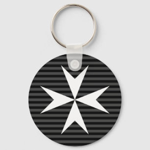 Medieval, vit kor St John-order (UK) Nyckelring