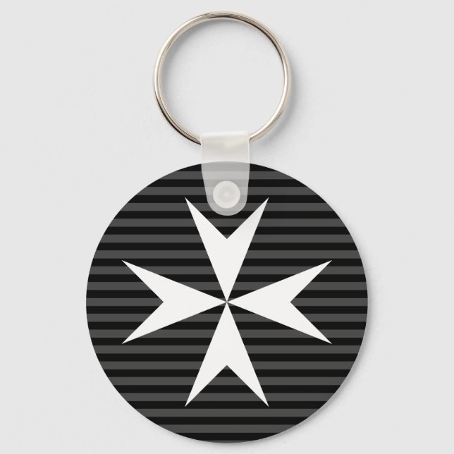 Medieval, vit kor | St John-order (UK) Nyckelring (Framsida)