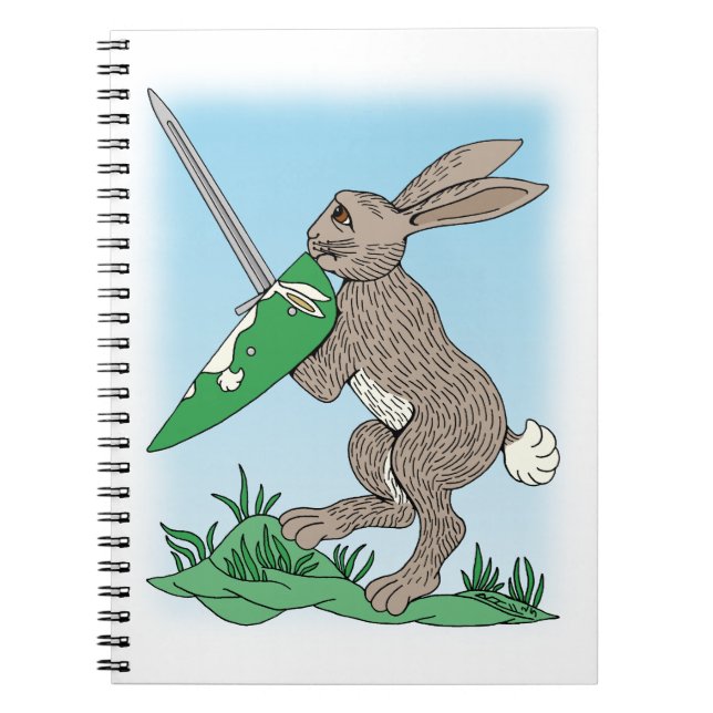 Medieval Warrior Rabbit Anteckningsbok (Framsidan)