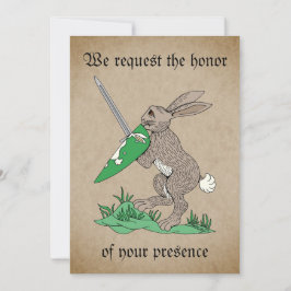 Medieval Warrior Rabbit Inbjudningar