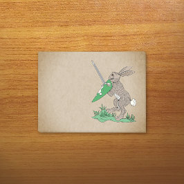 Medieval Warrior Rabbit Post-it Block