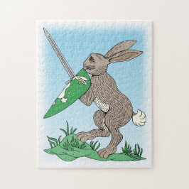 Medieval Warrior Rabbit Pussel
