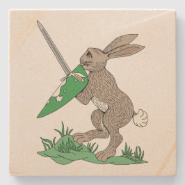 Medieval Warrior Rabbit Stenunderlägg