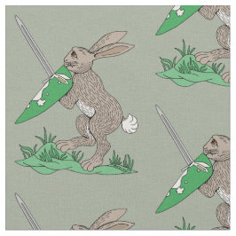 Medieval Warrior Rabbit Tyg
