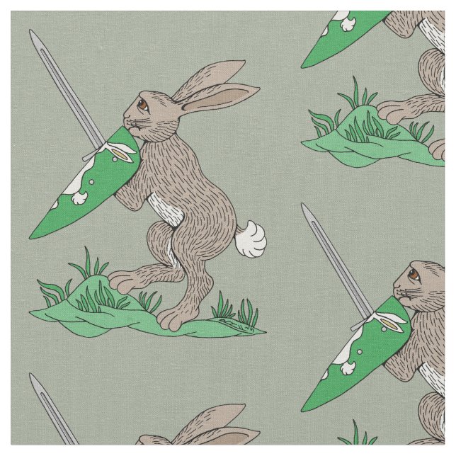Medieval Warrior Rabbit Tyg (Närbild)