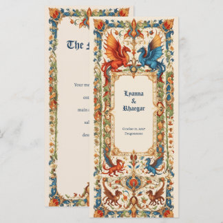 Medieval Wedding, Ancient Manuscript Meny