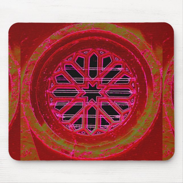 Medieval window mandala mousepad musmatta (Framsidan)
