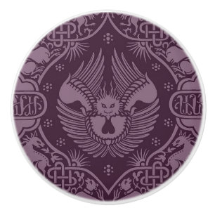 Medieval Winged Lejon Knopp