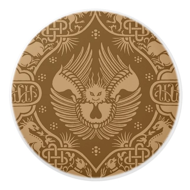 Medieval Winged Lejon Knopp (Framsidan)