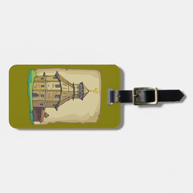 Medieval Wooden Watchtower and Fortress Bagagebricka (Horisontell Framsida)