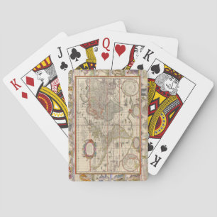 Medieval World Map (av Willem Blaeu) Casinokort