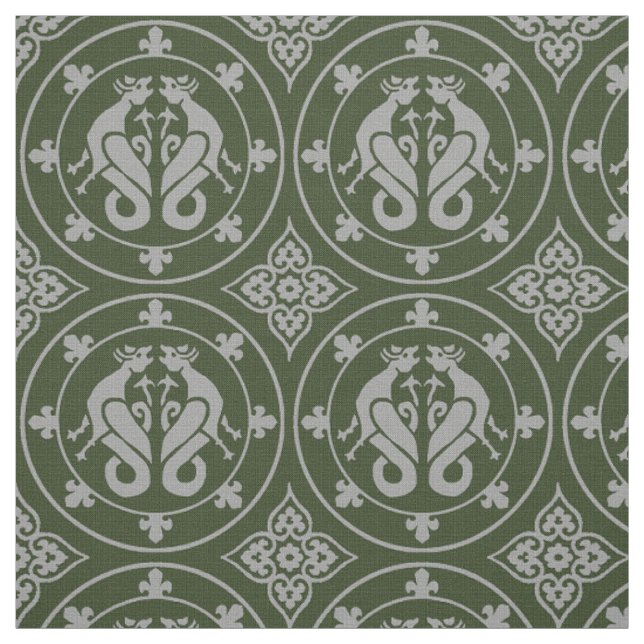 Medieval Wyverns Fabric Tyg (Provkarta)