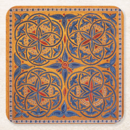 Medievala cirklar underlägg papper kvadrat