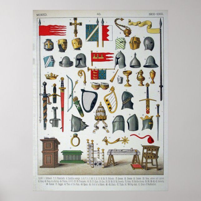 Medievala tillbehör poster (Framsidan)