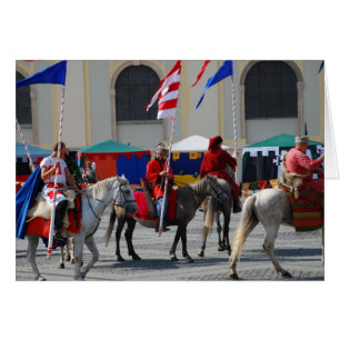 Medievalknivar parad hälsningskort