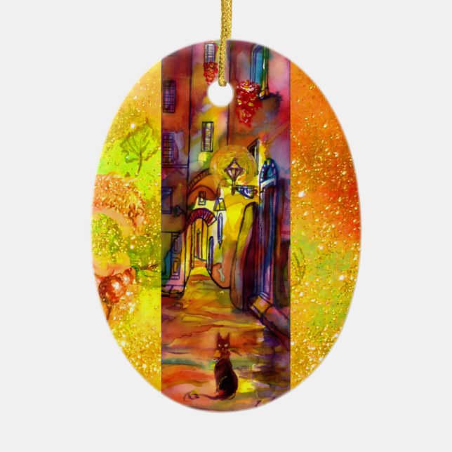 MEDIEVALLEYS PER KVÄLL I FLORENCE JULGRANSPRYDNAD KERAMIK (Framsidan)