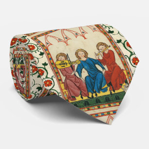 MEDIEVALMUSIK OCH MUSICIANER, ANTIKEMINIATUR SLIPS