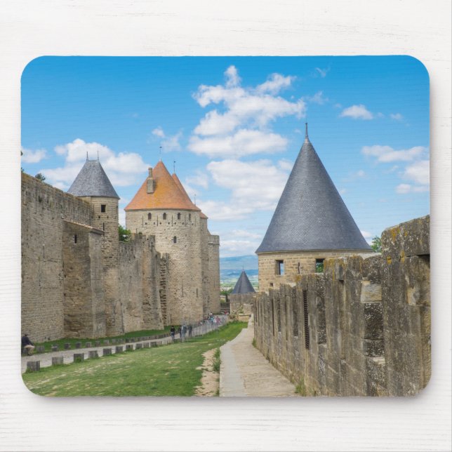 Medievalväggar på Carcassonne Musmatta (Framsidan)