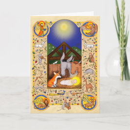 Medievär aktivitet med Corgi-julkort Kort