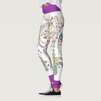 Medilludesign - världen balanserar in 2 leggings
