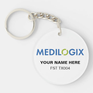 MEDILOGIX Nyckelring Rund Lägg till text
