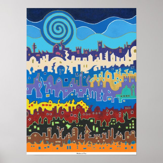 Medina av Fez - Skriv ut Poster (Framsidan)