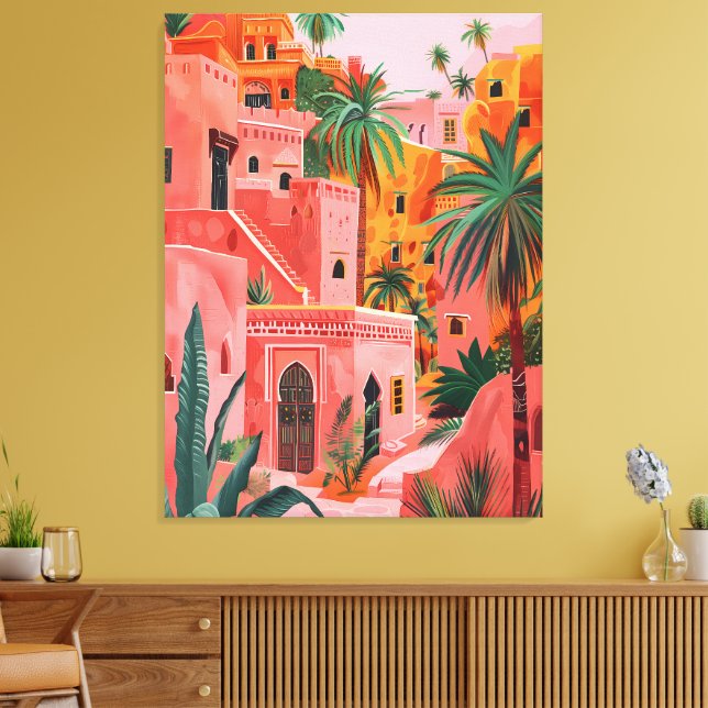 Medina Dreams: Moroccan Oil Art Canvastryck (Insitu (Vardagsrum))