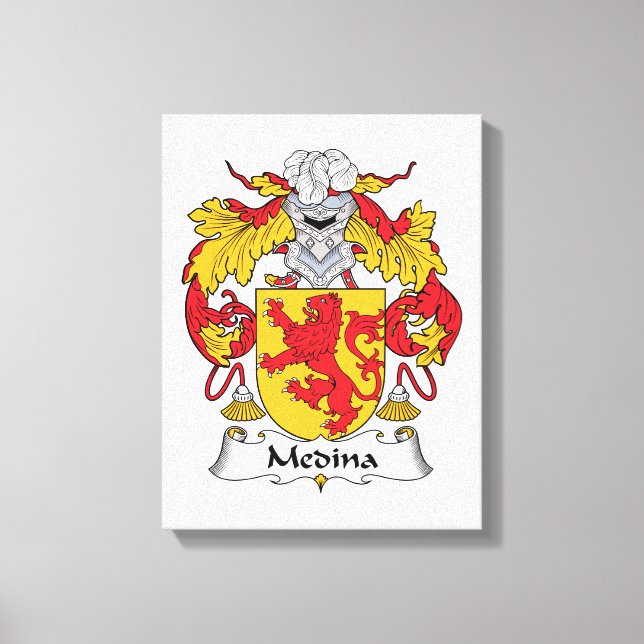 Medina Family Crest Canvastryck (Framsida)