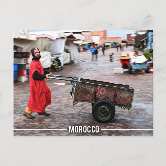 Medina från Marrakech - Marrakech Souk, Marocko Vykort (Framsida)