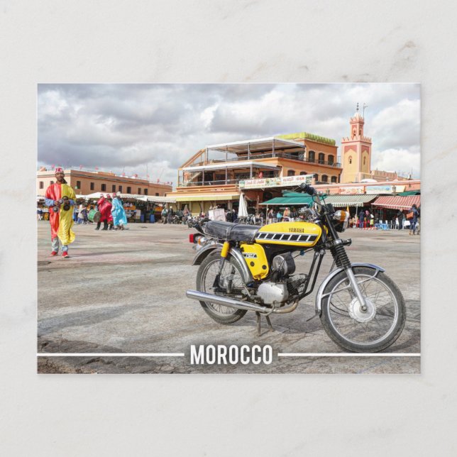Medina från Marrakesh - Jemaa El Fnaa, Marocko Vykort (Framsida)