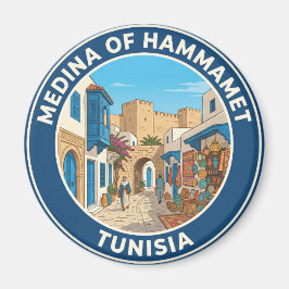 Medina i Hammamet Tunisien Magnet