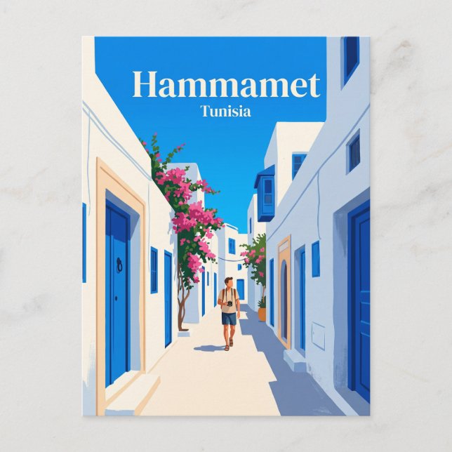 Medina i Hammamet Tunisien Vykort (Framsida)