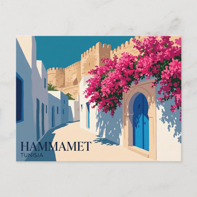 Medina i Hammamet Tunisien Vykort (Framsida)