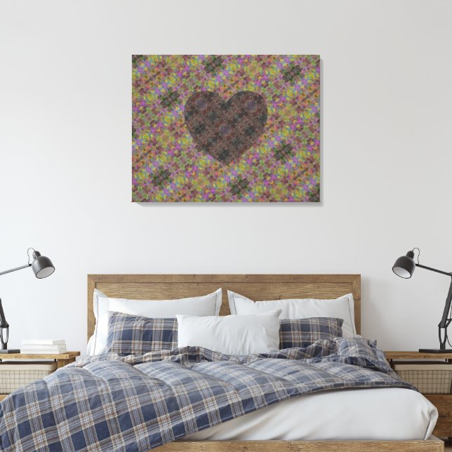 Medina Lilac 333 Heart Canvastryck (Insitu (sovrum))
